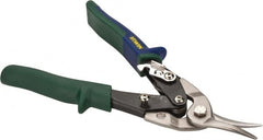 Irwin - 1-5/16" Length of Cut, Right Pattern Aviation Snip - 10" OAL, ProTouch Handle, 18 AWG Steel Capacity - Makers Industrial Supply