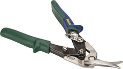 Irwin - 1-3/16" Length of Cut, Right Pattern Offset Aviation Snip - 9-1/2" OAL, ProTouch Handle, 18 AWG Steel Capacity - Makers Industrial Supply