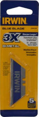 Irwin - 5 Piece Bi-Metal Utility Knife Blade - 2-3/8" OAL - Makers Industrial Supply