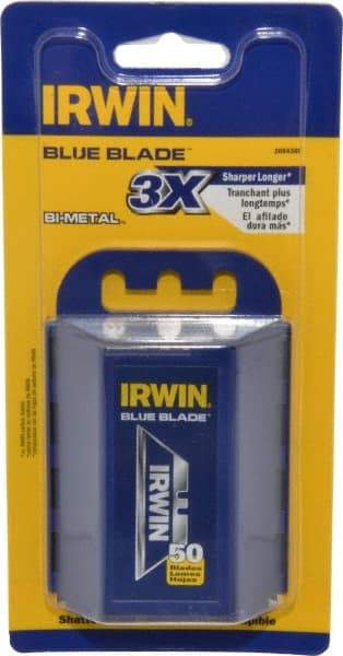 Irwin - 50 Piece Bi-Metal Utility Knife Blade - 2-3/8" OAL - Makers Industrial Supply