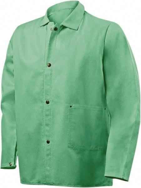 Steiner - Size 2XL Flame Resistant/Retardant Jacket - Green, Cotton, Snaps Closure, 52 to 54" Chest - Makers Industrial Supply