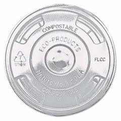 ECO PRODUCTS - GreenStripe Renewable & Compost Cold Cup Flat Lids, F/9-24 oz, 100/PK, 10 PK/CT - Makers Industrial Supply