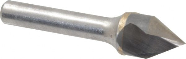 Hertel - 5/8" Head Diam, 3/8" Shank Diam, 1 Flute 60° Solid Carbide Countersink - Makers Industrial Supply