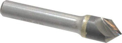 Hertel - 1/2" Head Diam, 3/8" Shank Diam, 1 Flute 82° Solid Carbide Countersink - Bright Finish, 2-1/2" OAL, Single End, Straight Shank, Right Hand Cut - Makers Industrial Supply