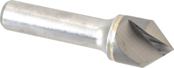 Hertel - 3/4" Head Diam, 1/2" Shank Diam, 1 Flute 82° Solid Carbide Countersink - Makers Industrial Supply