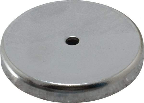 Mag-Mate - 2.03" Diam, 5/16" Cup Height, 5/16" Overall Height, 74 Lb Average Pull Force, 74 Lb Max Pull Force, Neodymium Rare Earth Cup Magnet - Through Hole Style, 3/16" Cup ID, 7/16" Magnet ID, Galvanized - Makers Industrial Supply