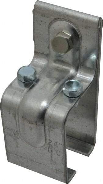 National Mfg. - 300 Lb Capacity, Galvanized, Single Splice Box Rail Bracket - 2" Long, 4-1/2" High, 2-1/4" Wide - Makers Industrial Supply