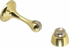 National Mfg. - 3" Projection Magnetic Door Holder - Door & Wall Mount, Brass Finish - Makers Industrial Supply