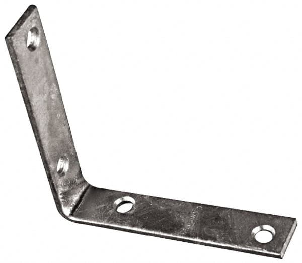 National Mfg. - 3-1/2" Long x 3/4" Wide, Steel, Corner Brace - Hot-Dipped Galvanized - Makers Industrial Supply