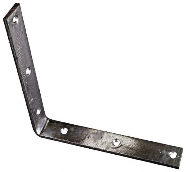 National Mfg. - 8" Long x 1-1/4" Wide, Steel, Corner Brace - Hot-Dipped Galvanized - Makers Industrial Supply