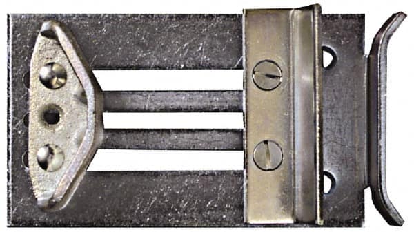 National Mfg. - 2 Panel, Commercial Zinc Plated Steel Floor Guide - Up to 3" Door Thickness - Makers Industrial Supply