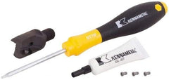 Kennametal - 3/4" Cut Diam, 1.1" OAL, Indexable Square Shoulder End Mill - M10 Modular Connection, 0° Lead Angle - Makers Industrial Supply