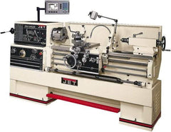 Jet - 14" Swing, 40" Between Centers, 230 Volt, Triple Phase Engine Lathe - 7MT Taper, 7-1/2 hp, 25 to 1,800 RPM, 3-1/8" Bore Diam, 40" Deep x 47" High x 97-1/2" Long - Makers Industrial Supply