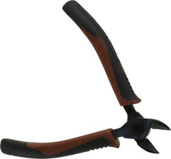 Paramount - 5" OAL, 5/64" Capacity, Semi-Flush Diagonal Cutter - 5/8" Jaw Length, Tapered Head, Plastic Dipped Handle - Makers Industrial Supply