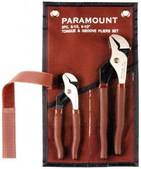 Paramount - 2 Piece Tongue & Groove Plier Set - Comes in Canvas Roll - Makers Industrial Supply