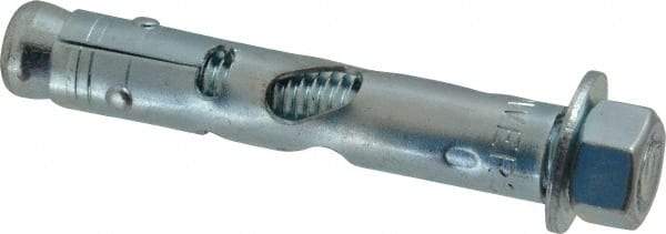 Powers Fasteners - 1/2" Diam, 1/2" Drill, 3" OAL, 1-1/4" Min Embedment Sleeve Concrete Anchor - 1018 Steel, Hex Nut Head, Hex Drive - Makers Industrial Supply