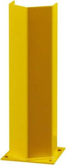 Hallowell - 24" High, Yellow Steel Post Protector - 7" Wide x 7" Long Mounting Plate, 16 Lb - Makers Industrial Supply