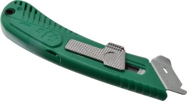 PHC - Springback Safety Cutter - 1-11/16" Steel Blade, Green ABS Handle, 1 Blade Included - Makers Industrial Supply