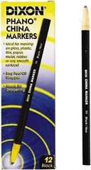 DIXON - Black China Marker - Soft Crayon Tip, Wax - Makers Industrial Supply