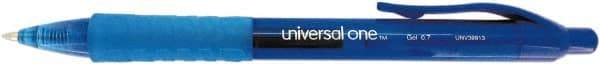 UNIVERSAL - Ball Tip Gel Roller Ball Pen - Blue - Makers Industrial Supply