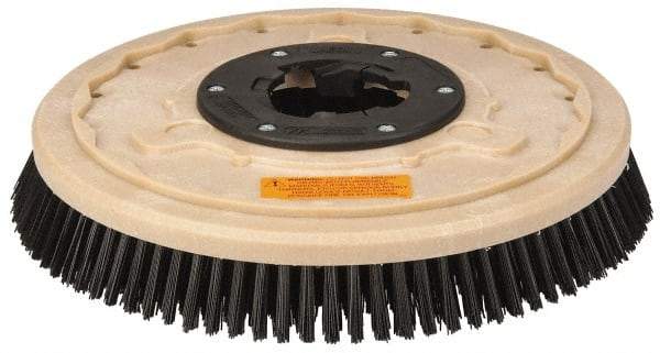 PRO-SOURCE - 17" Diam Scrubbing Brush - 15" Machine, 1-1/2" Trim Length, Black Pad, Polypropylene - Makers Industrial Supply