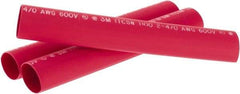 3M - 9" Long, 4:1, Polyolefin Heat Shrink Electrical Tubing - Red - Makers Industrial Supply