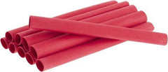 3M - 6" Long, 3:1, Polyolefin Heat Shrink Electrical Tubing - Red - Makers Industrial Supply