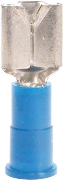 3M - 16 to 14 AWG, Vinyl, Partially Insulated, Female Wire Disconnect - 1/4 Inch Wide Tab, Blue, RoHS 2011/65/EU Compliant - Makers Industrial Supply