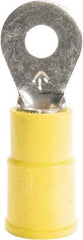 3M - 12-10 AWG Partially Insulated Crimp Connection Circular Ring Terminal - 1/4" Stud, 1.26" OAL x 0.53" Wide, Copper Contact - Makers Industrial Supply