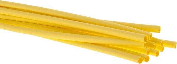 3M - 48" Long, 2:1, Polyolefin Heat Shrink Electrical Tubing - Yellow - Makers Industrial Supply