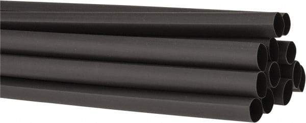 3M - 48" Long, 2:1, Polyolefin Heat Shrink Electrical Tubing - Black - Makers Industrial Supply