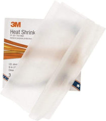 3M - 6" Long, 2:1, Polyolefin Heat Shrink Electrical Tubing - Clear - Makers Industrial Supply