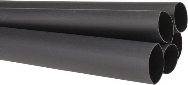 3M - 48" Long, 2:1, Polyolefin Heat Shrink Electrical Tubing - Black - Makers Industrial Supply