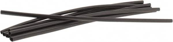 3M - 6" Long, 2:1, Polyolefin Heat Shrink Electrical Tubing - Black - Makers Industrial Supply