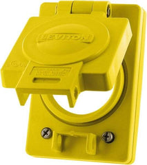 Leviton - 1 Gang, (0) Knockouts, PVC Rectangle Floor Box - Makers Industrial Supply