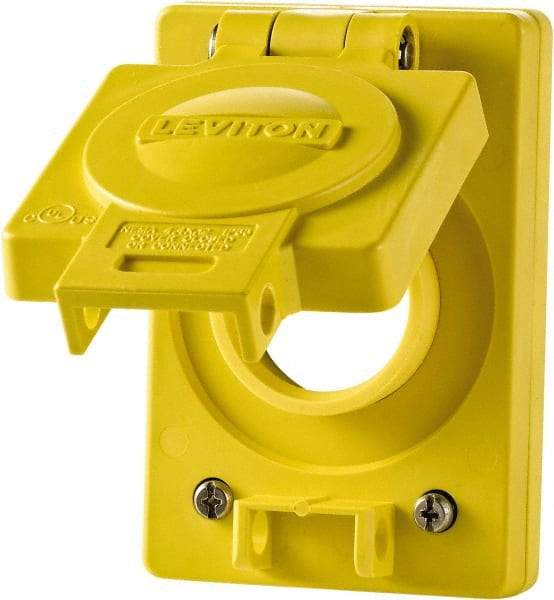 Leviton - 1 Gang, (0) Knockouts, PVC Rectangle Ceiling Box - 4" Overall Height x 4" Overall Width - Makers Industrial Supply