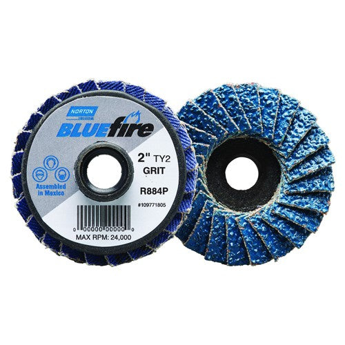 2″ 36 Grit Type TS BlueFire Mini Flap Disc - Makers Industrial Supply