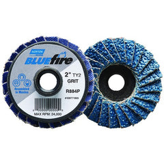 2″ BlueFire Plastic Flat Mini Flap Disc TS (Type II) Type 27 P40 Grit R884P1 Zirconia Alumina - Makers Industrial Supply