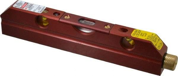 Laser Tools Co. - 1 Beam 500' Max Range Torpedo Laser Micro Level - Red Beam, 1/8" at 100' Accuracy, 165.1mm Long x 16mm Wide x 33.66mm High, Battery Included - Makers Industrial Supply