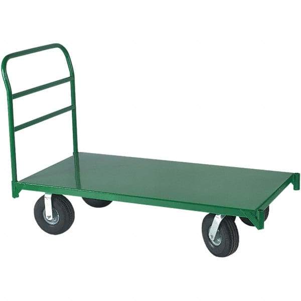 Wesco Industrial Products - 4,000 Lb Capacity Steel Platform Truck - Steel Deck, 24" OAW, 48" Platform Length x 2-1/2" Platform Height - Makers Industrial Supply