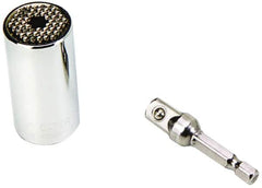 Gator Grip - 3/8" Drive, 1/4" Socket, Self Adusting Socket - 6 Points, 2" OAL - Makers Industrial Supply