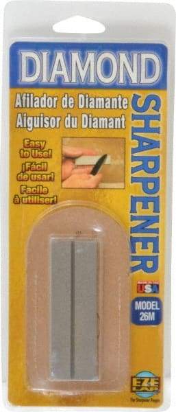 Eze Lap - 3" Long x 1" Wide x 1/4" Thick, Diam ond Sharpening Stone - Flat, 400 Grit, Medium Grade - Makers Industrial Supply