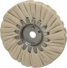 Made in USA - 5" Diam x 1/2" Thick Unmounted Buffing Wheel - 14 Ply, Bias Cut, 1/2" Arbor Hole - Makers Industrial Supply