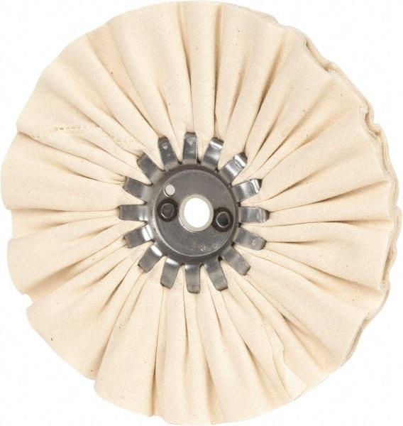 Made in USA - 7" Diam x 1/2" Thick Unmounted Buffing Wheel - 14 Ply, Bias Cut, 5/8" Arbor Hole - Makers Industrial Supply