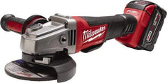 Milwaukee Tool - 4-1/2 & 5" Wheel Diam, 8,500 RPM, Cordless Angle & Disc Grinder - 5/8-11 Spindle, 18 Volts - Makers Industrial Supply