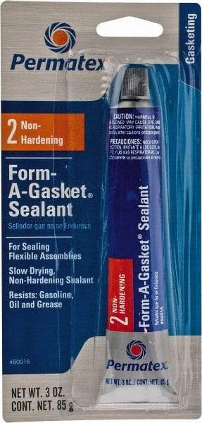 Permatex - 3 oz Gasket Sealant - -65 to 400°F, Black, Comes in Tube - Makers Industrial Supply