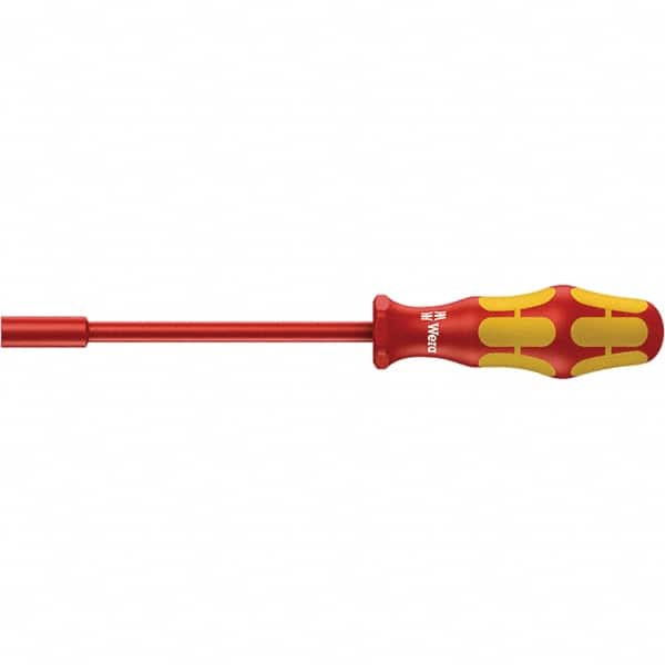 Wera - 7mm Solid Shaft Insulated Nutdriver - Cushion Grip Handle, 230mm OAL - Makers Industrial Supply