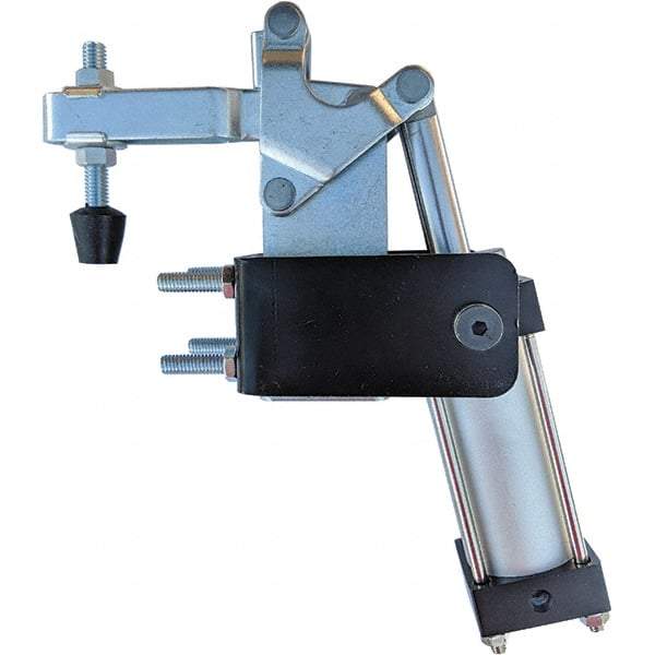 Gibraltar - 600 Lb Inner Hold Capacity, Horiz Mount, Air Power Hold-Down Toggle Clamp - 1/8 NPT Port, 88° Bar Opening, 3.84" Height Under Bar - Makers Industrial Supply