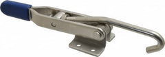 Gibraltar - 450 Lb Capacity, Horizontal, J Hook, Flanged Base, Stainless Steel Pull Action Latch Clamp - 4" Drawing Movement, 8.82" OAL, Straight Handle - Makers Industrial Supply