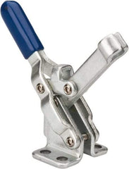 Gibraltar - 200 Lb Holding Capacity, Vertical Handle, Manual Hold Down Toggle Clamp - 64° Handle Movement, 104° Bar Opening, Solid Bar, Flanged Base, Carbon Steel - Makers Industrial Supply